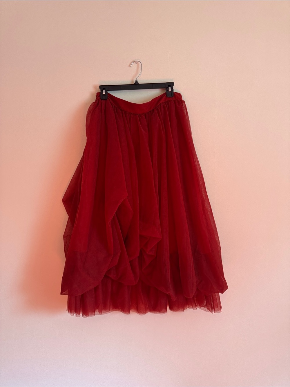 Cider Burgundy Tulle A-Line Skirt
